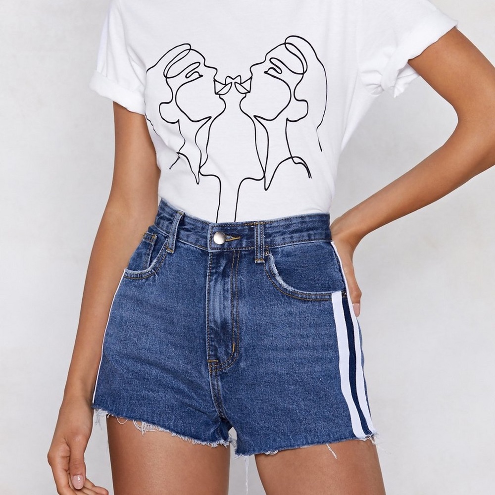 NWT Nasty Gal Let’s Play Denim Shorts